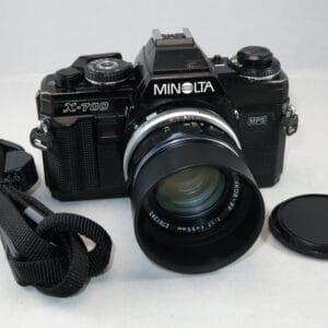 Minolta X-700 Film Camera w/ Rokkor 55mm Lens, Hood & Strap - CLA'd 2022