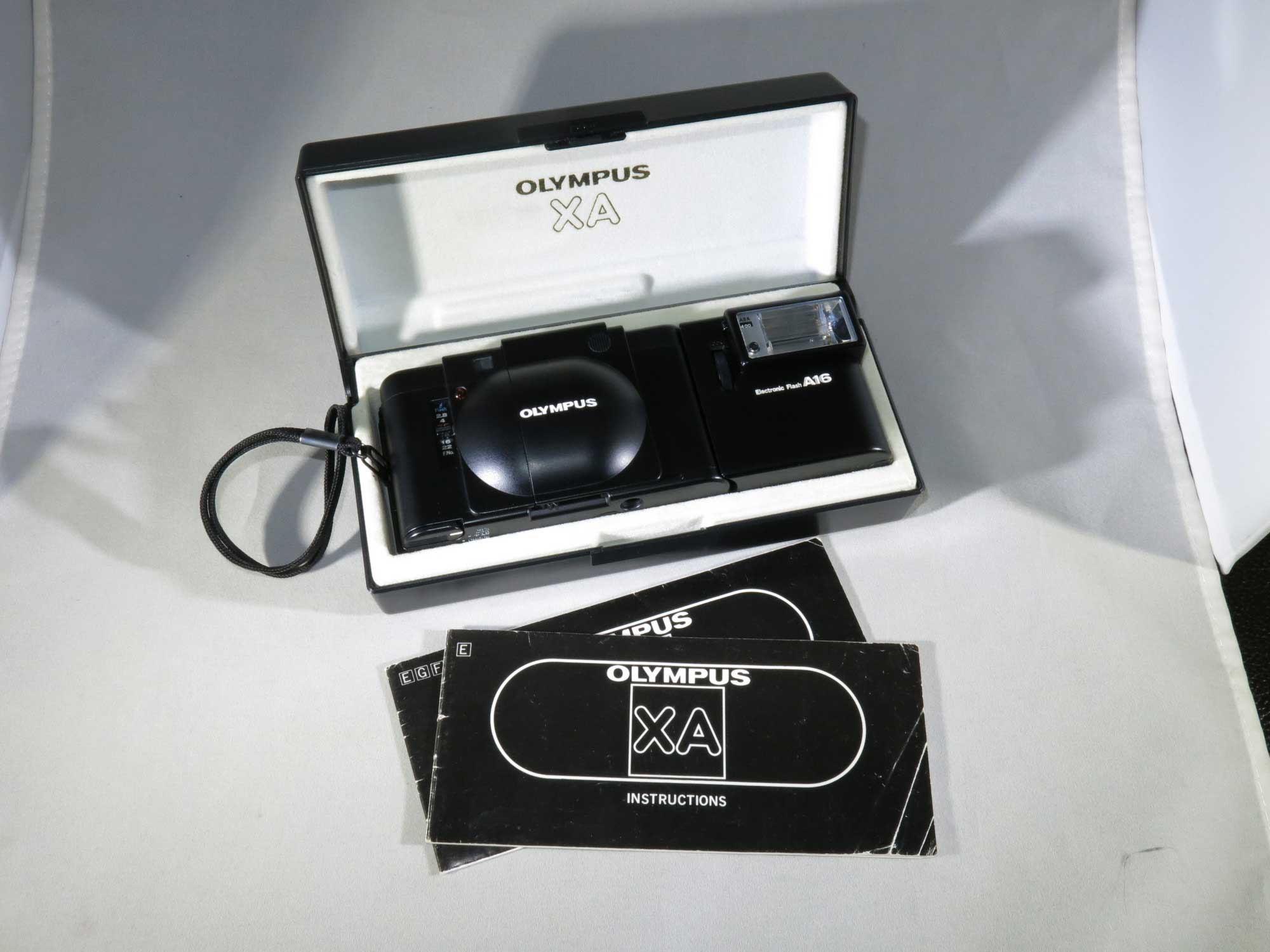 Olympus XA rangefinder film camera CLA'd with flash, boxed