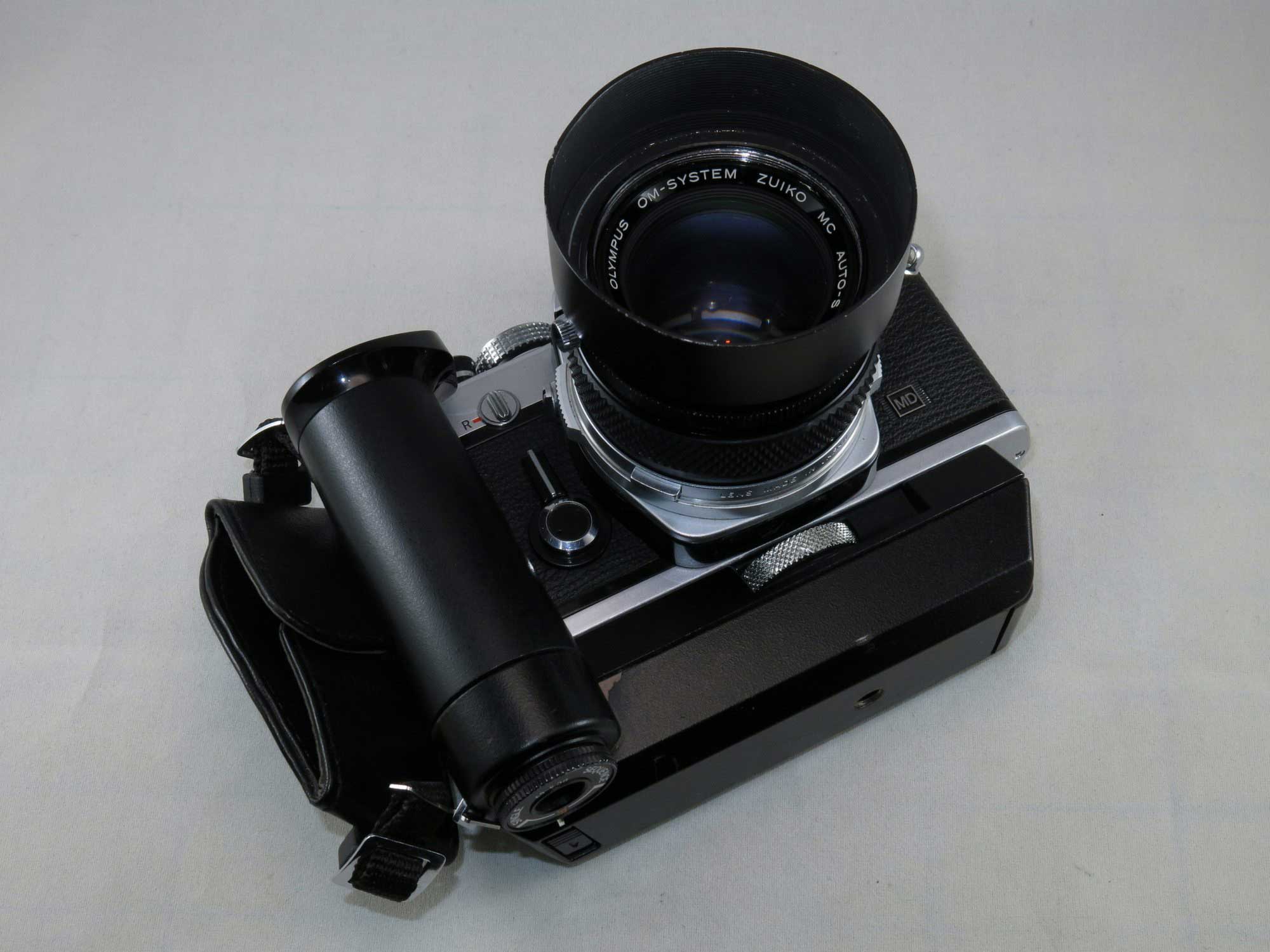 Olympus OM-1N SLR film camera CLA'd with 3 lenses + accessories, used in working condition - Image 4